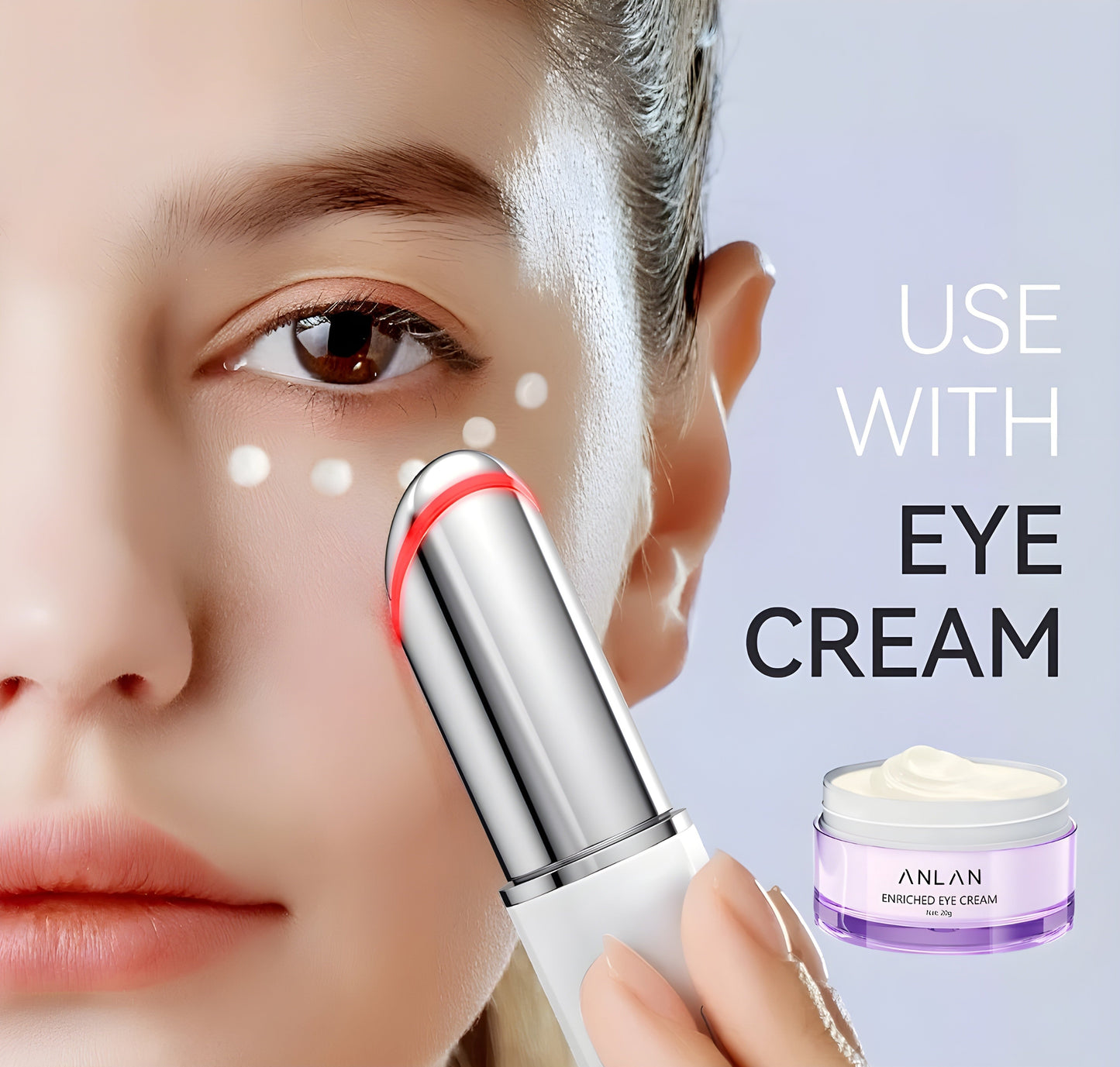 ANLAN Eye and Facial Beauty Device – Enhanced EMS Technology for Complete Skincare Experience